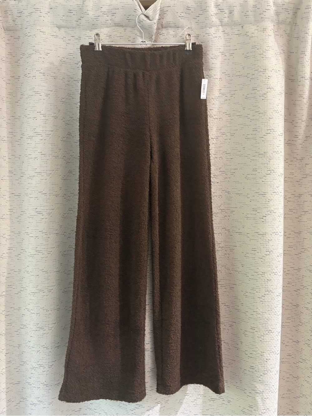 GAP Wide-Leg Fleece Lounge Pants in Chocolate Brown NWT - Picture 2 of 6